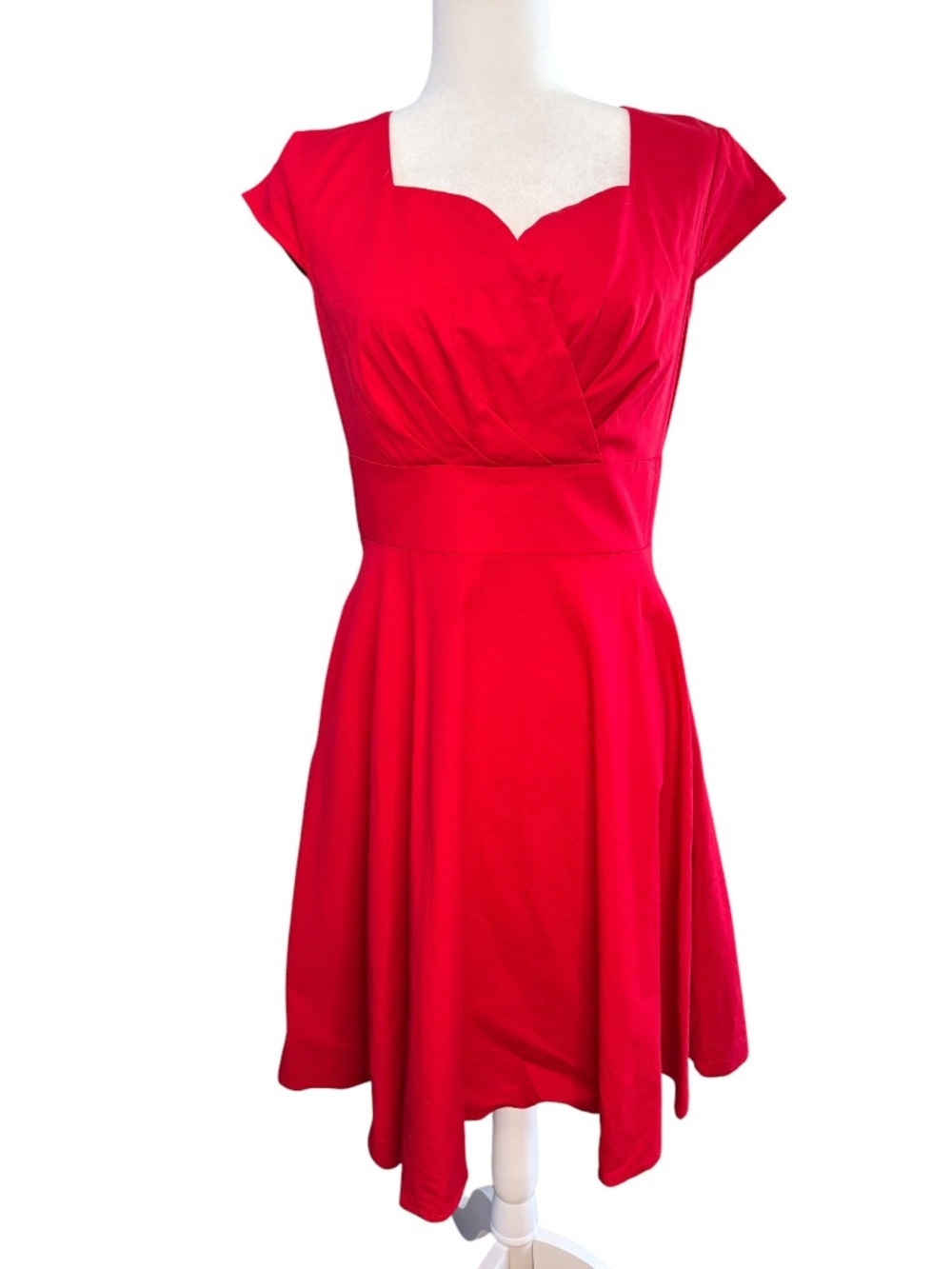 Hanpceirs Red Midi Dress Size Large